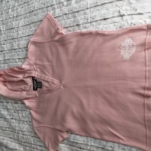 Harley davison hoodie short sleeve euc